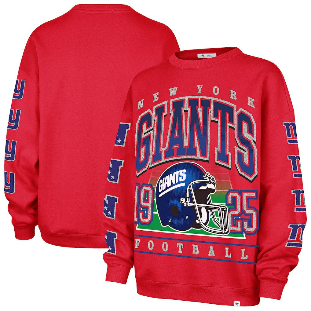 New York Giants '47 Women's Go Big Oversized Pullover Sweatshirt Red | 47 brand