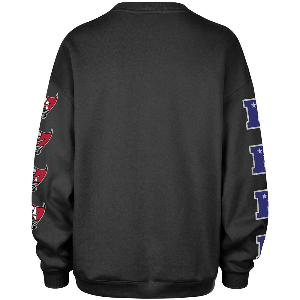 Tampa Bay Buccaneers '47 Women's Go Big Oversized Pullover Sweatshirt Charcoal | 47 brand