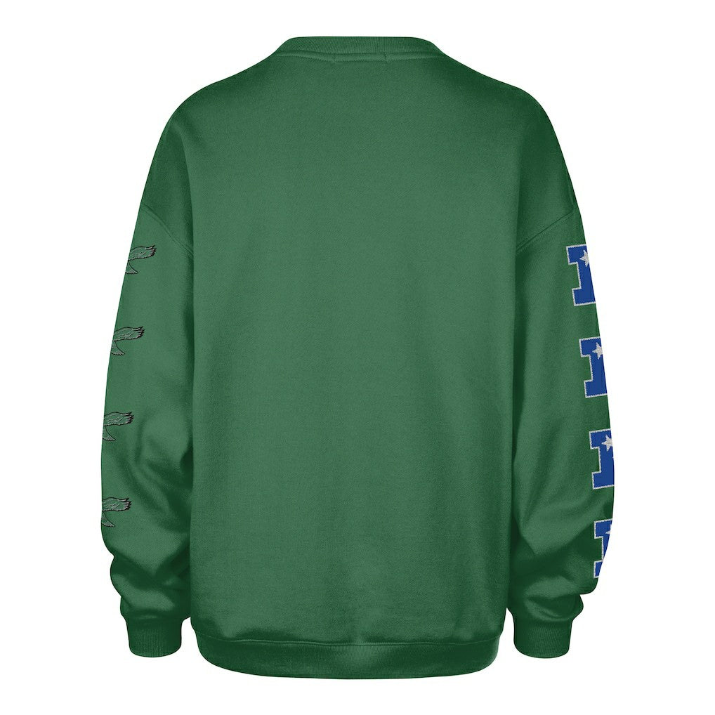 Philadelphia Eagles '47 Women's Go Big Oversized Pullover Sweatshirt Kelly Green | 47 brand