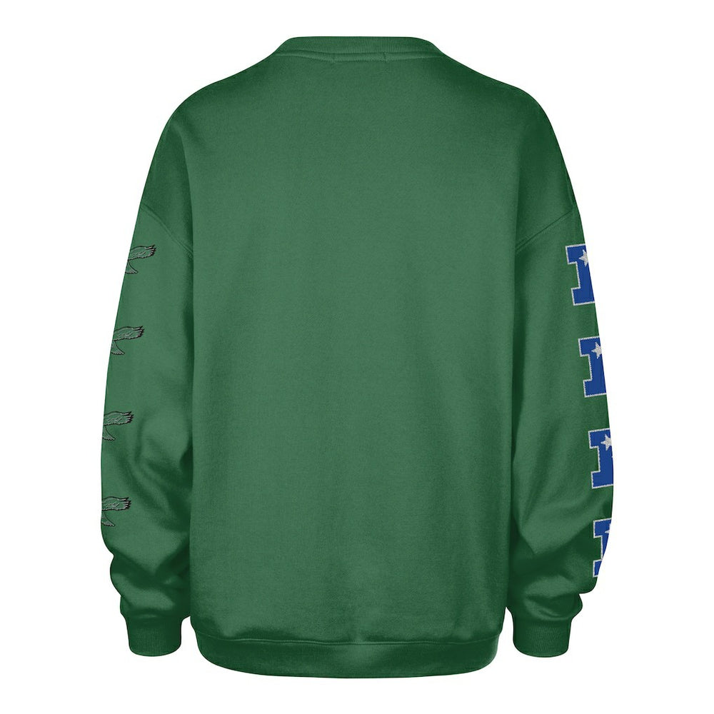 Philadelphia Eagles '47 Women's Go Big Oversized Pullover Sweatshirt Kelly Green | 47 brand