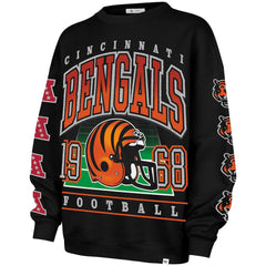 Cincinnati Bengals '47 Women's Go Big Oversized Pullover Sweatshirt Black | 47 brand