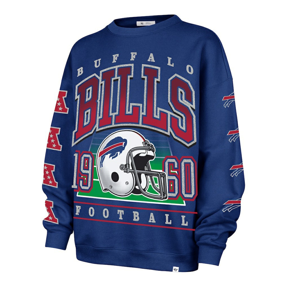 Buffalo Bills '47 Women's Go Big Oversized Pullover Sweatshirt Royal | 47 brand