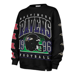 Baltimore Ravens '47 Women's Go Big Oversized Pullover Sweatshirt Black | 47 brand