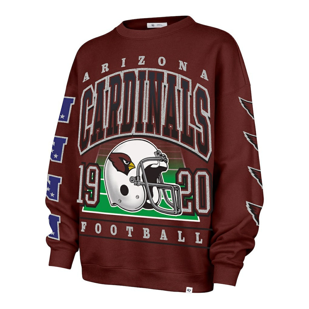 Arizona Cardinals '47 Women's Go Big Oversized Pullover Sweatshirt Cardinal | 47 brand