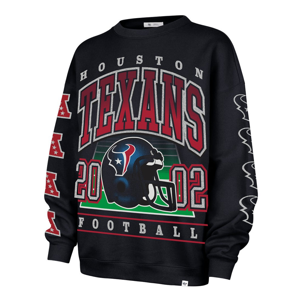 Houston Texans '47 Women's Go Big Oversized Pullover Sweatshirt Navy | 47 brand