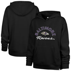 Baltimore Ravens '47 Women's Whirlwind Naomi Pullover Hoodie Black | 47 brand