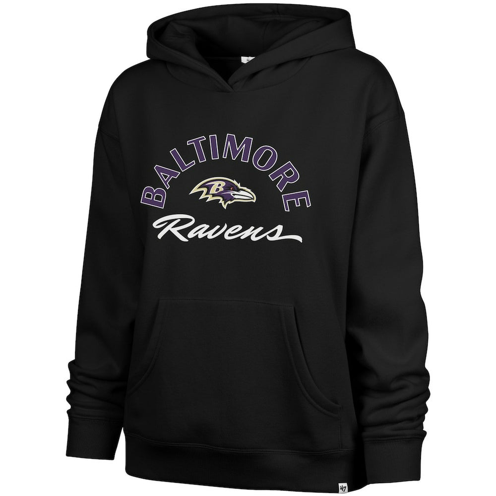 Baltimore Ravens '47 Women's Whirlwind Naomi Pullover Hoodie Black | 47 brand