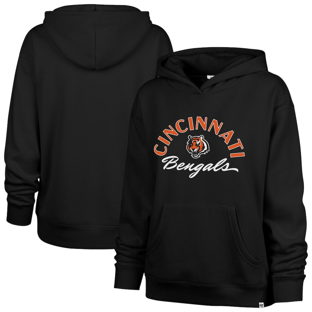 Cincinnati Bengals '47 Women's Whirlwind Naomi Pullover Hoodie Black | 47 brand
