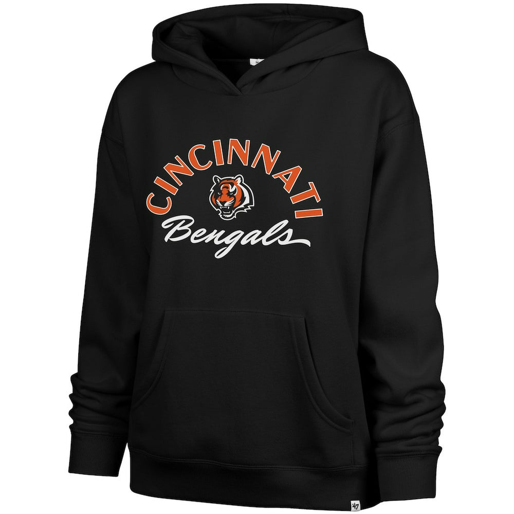 Cincinnati Bengals '47 Women's Whirlwind Naomi Pullover Hoodie Black | 47 brand