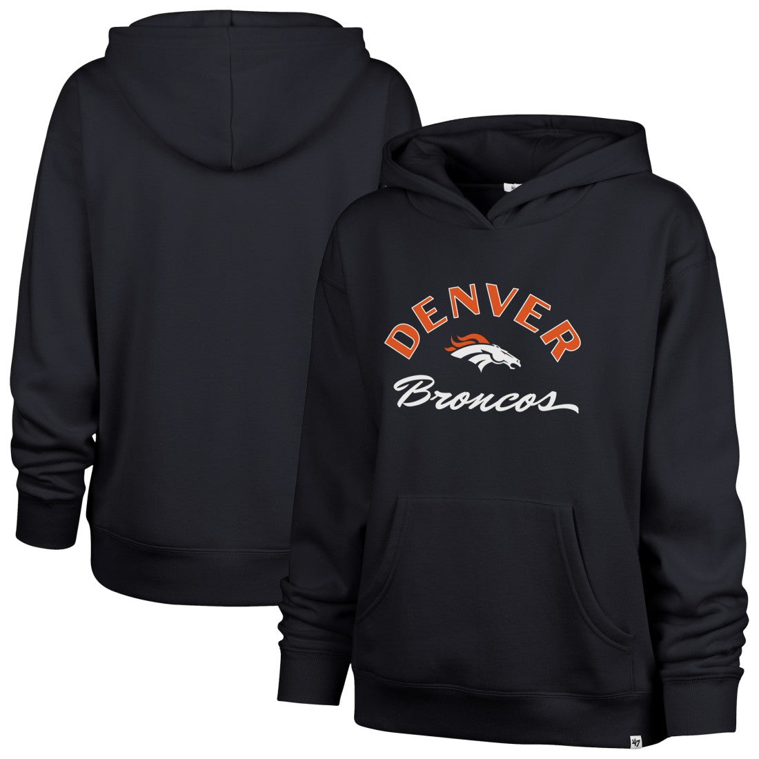 Denver Broncos '47 Women's Whirlwind Naomi Pullover Hoodie Navy | 47 brand