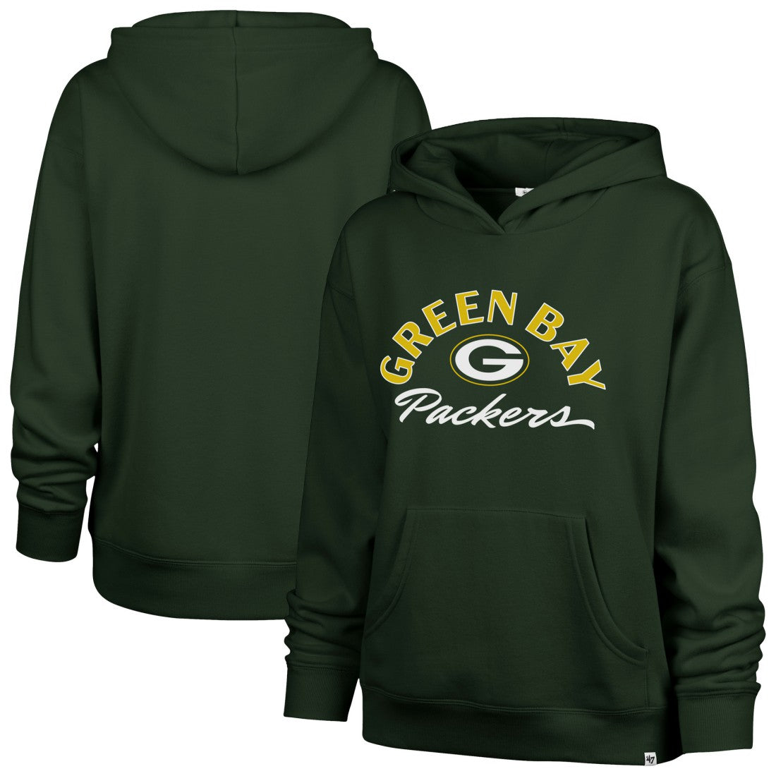 Green Bay Packers '47 Women's Whirlwind Naomi Pullover Hoodie Green | 47 brand