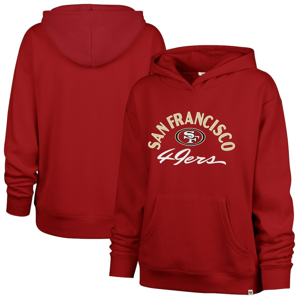 San Francisco 49ers '47 Women's Whirlwind Naomi Pullover Hoodie Scarlet | 47 brand