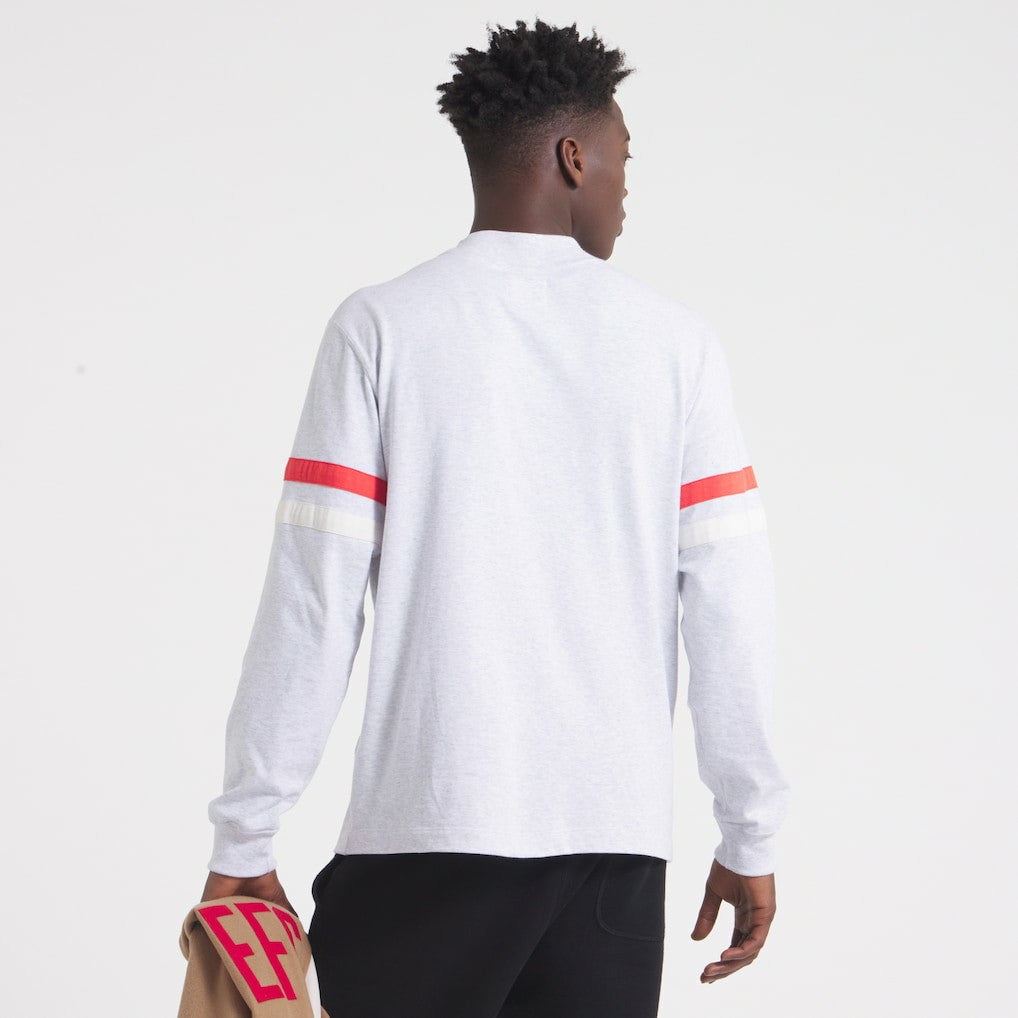Kansas City Chiefs x Todd Snyder Premium Jersey Mock Neck Tee Heather Gray | NFL