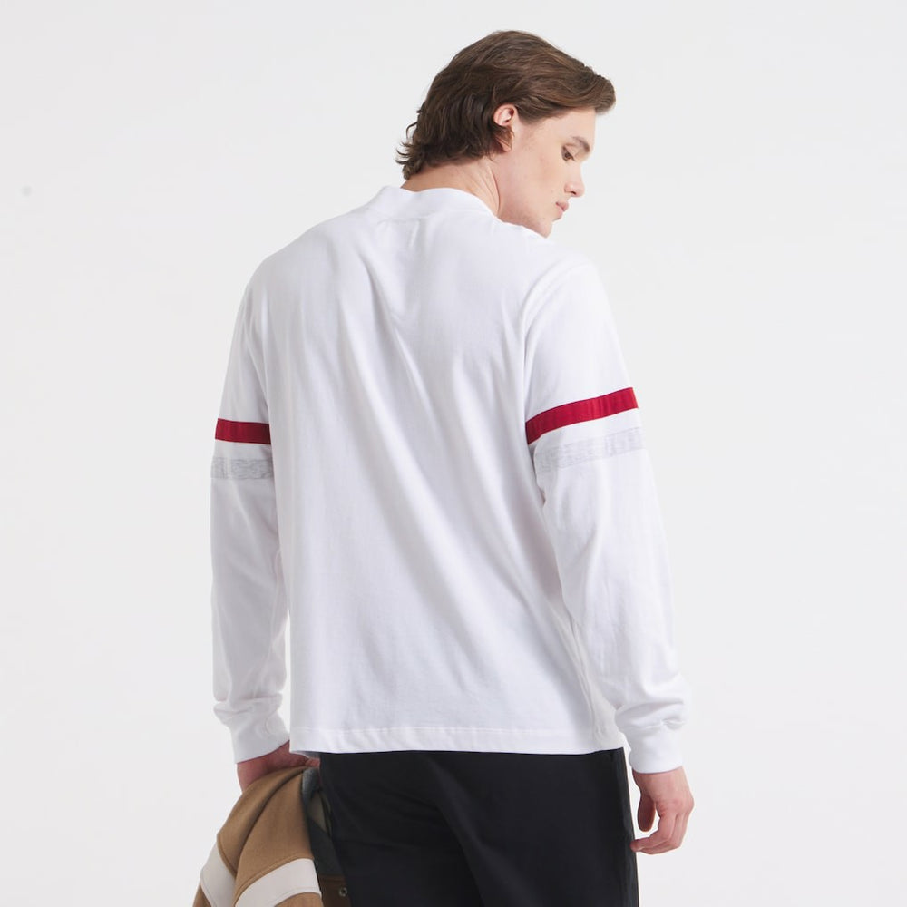 San Francisco 49ers x Todd Snyder Premium Jersey Mock Neck Tee White | NFL