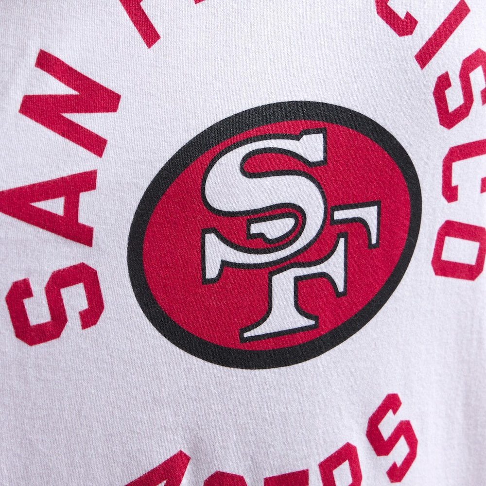 San Francisco 49ers x Todd Snyder Premium Jersey Mock Neck Tee White | NFL
