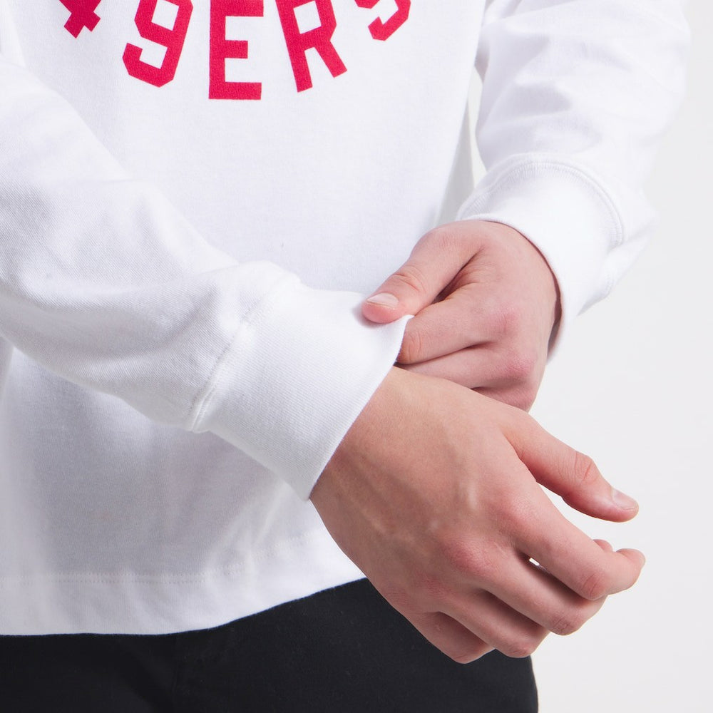 San Francisco 49ers x Todd Snyder Premium Jersey Mock Neck Tee White | NFL