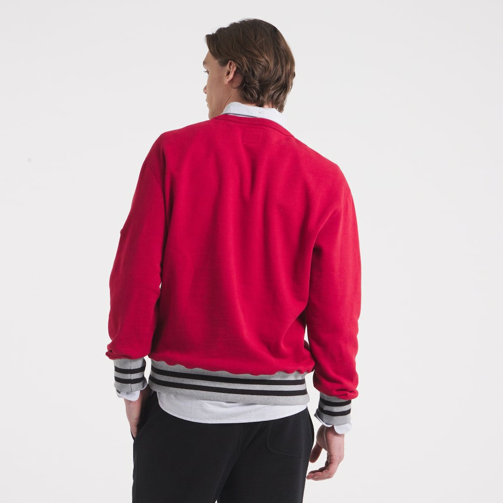 Kansas City Chiefs x Todd Snyder Relaxed Canadian Fleece Crew Red | NFL