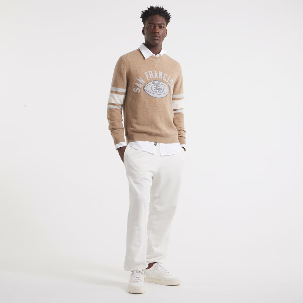 San Francisco 49ers x Todd Snyder Cashmere Crew Sweater Oatmeal | NFL
