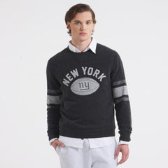 New York Giants x Todd Snyder Cashmere Crew Sweatshirt Heather Charcoal | NFL