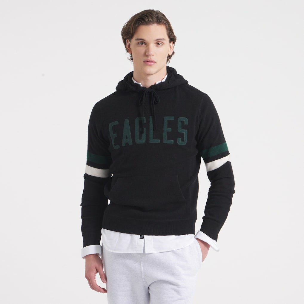 Philadelphia Eagles x Todd Snyder Cashmere Hoodie Sweater Black | NFL