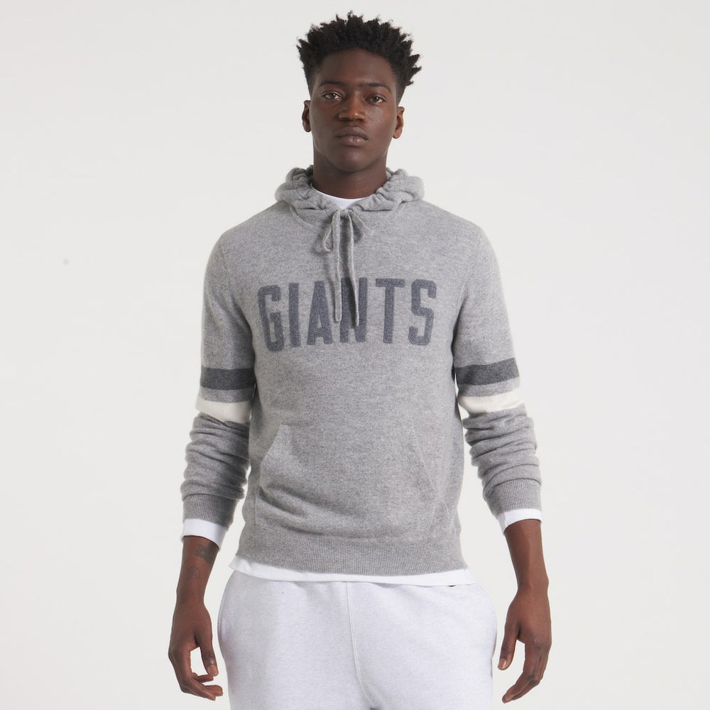 New York Giants x Todd Snyder Cashmere Hoodie Sweater Heather Charcoal | NFL