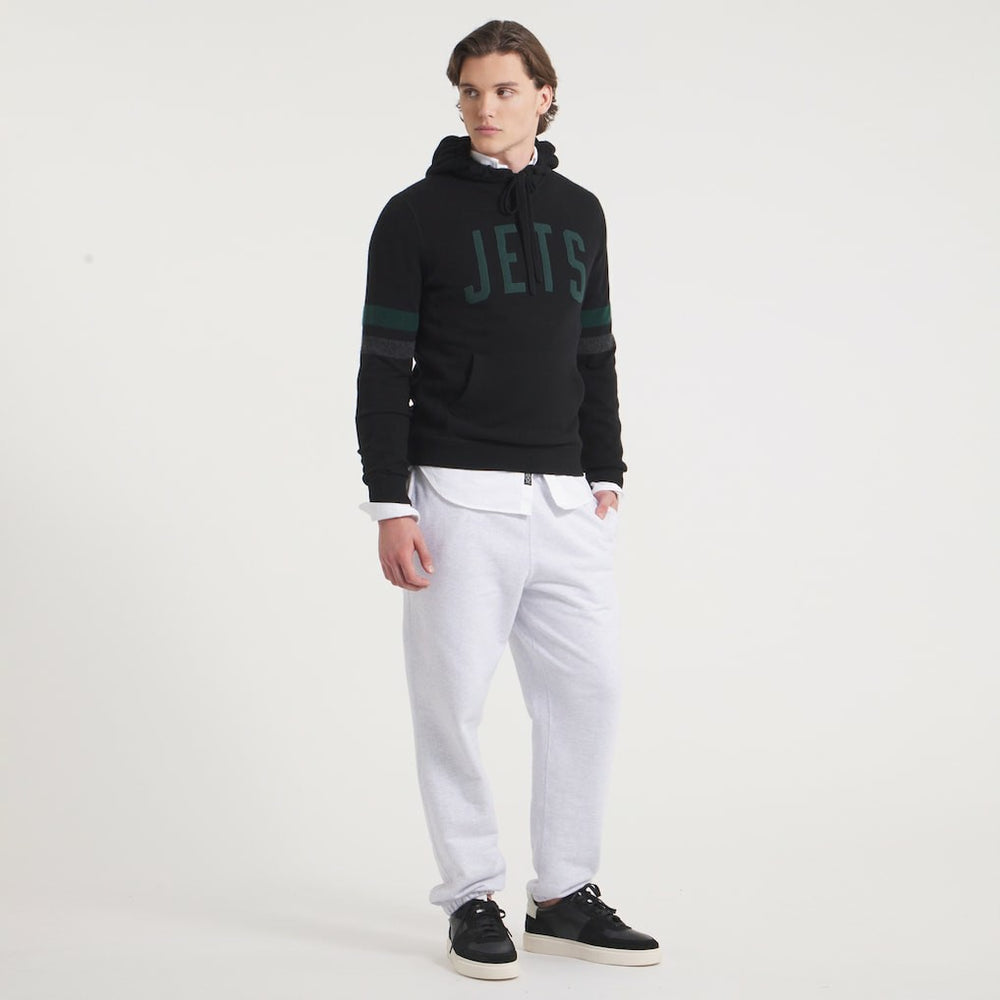 New York Jets x Todd Snyder Cashmere Hoodie Sweater Heather Black | NFL