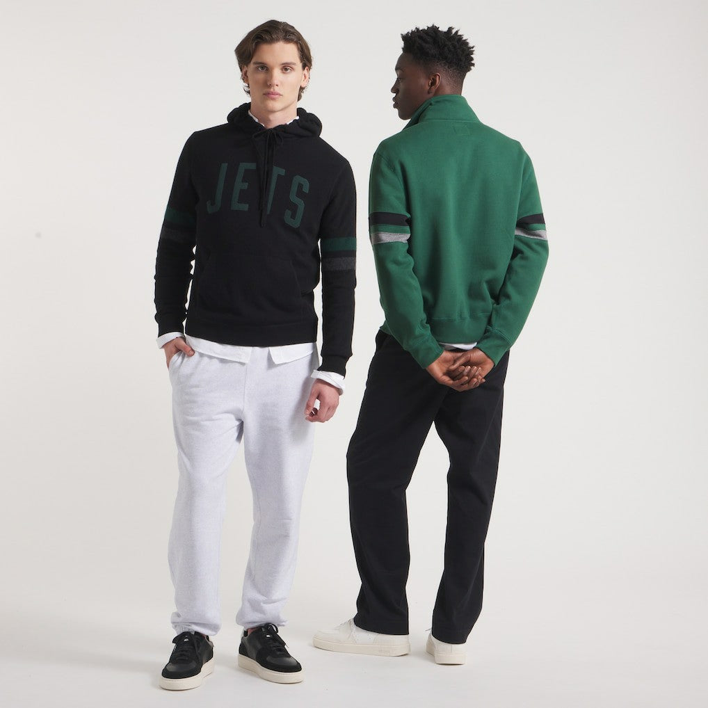 New York Jets x Todd Snyder Cashmere Hoodie Sweater Heather Black | NFL