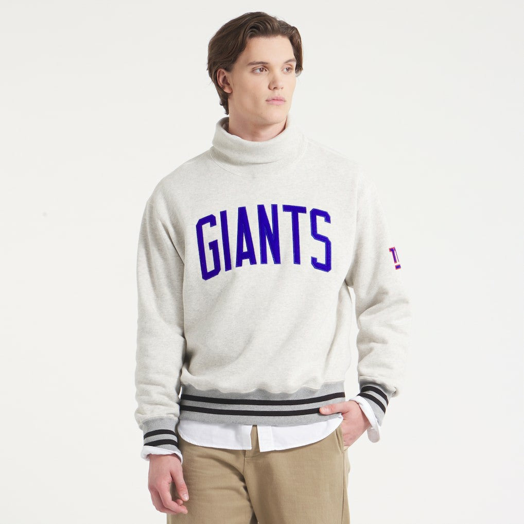 New York Giants x Todd Snyder Relaxed Canadian Fleece Turtleneck Oatmeal | NFL