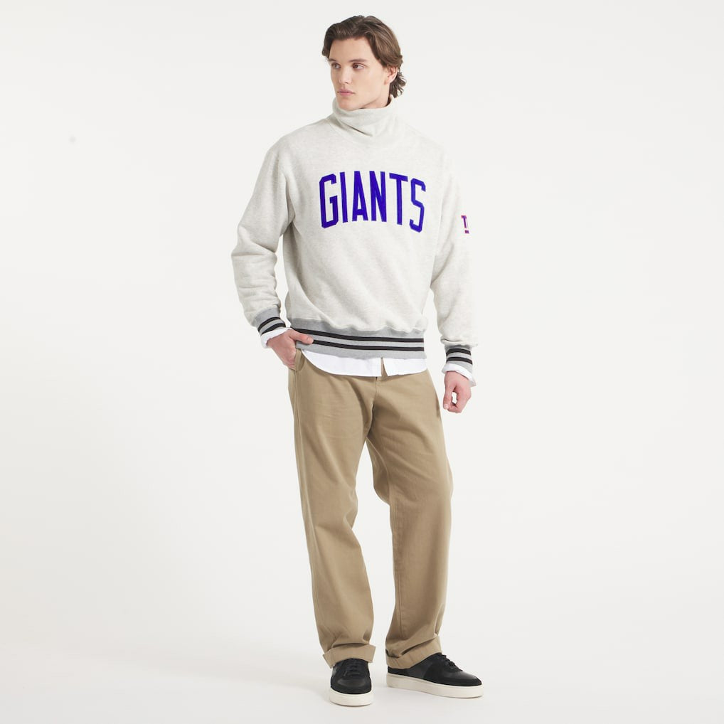 New York Giants x Todd Snyder Relaxed Canadian Fleece Turtleneck Oatmeal | NFL