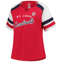 St. Louis Cardinals Profile Women's Plus Sized Arched Notch Neck T-Shirt - MLB