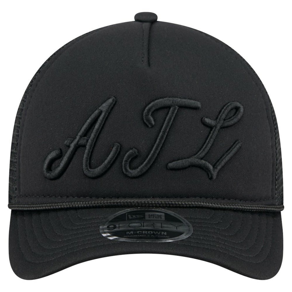 Atlanta Braves New Era City Initial 9FORTY A-Frame M-Crown Adjustable Trucker Hat - MLB