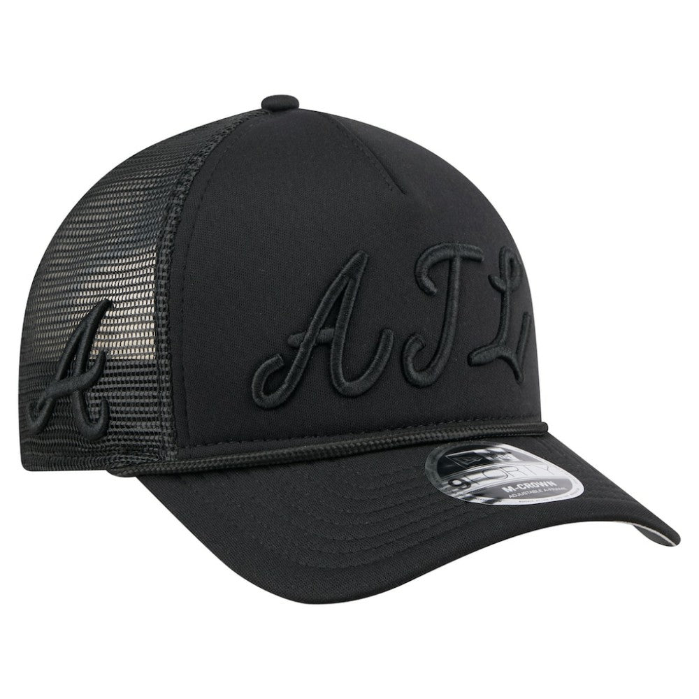 Atlanta Braves New Era City Initial 9FORTY A-Frame M-Crown Adjustable Trucker Hat - MLB