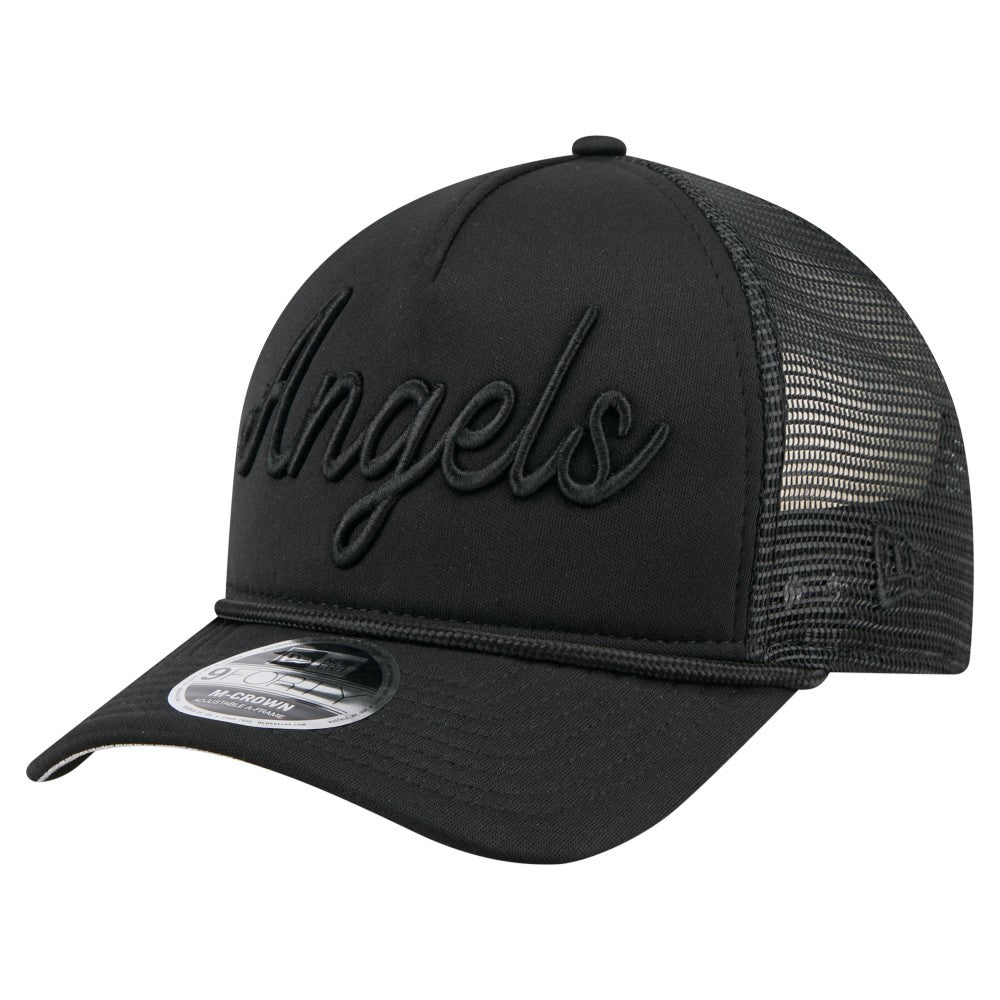 Los Angeles Angels New Era City Initial 9FORTY A-Frame M-Crown Adjustable Trucker Hat - MLB