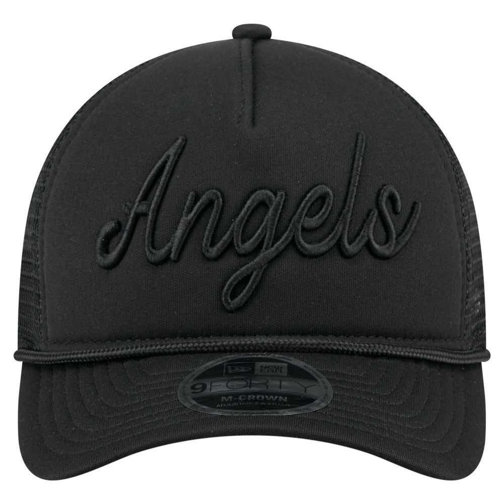 Los Angeles Angels New Era City Initial 9FORTY A-Frame M-Crown Adjustable Trucker Hat - MLB
