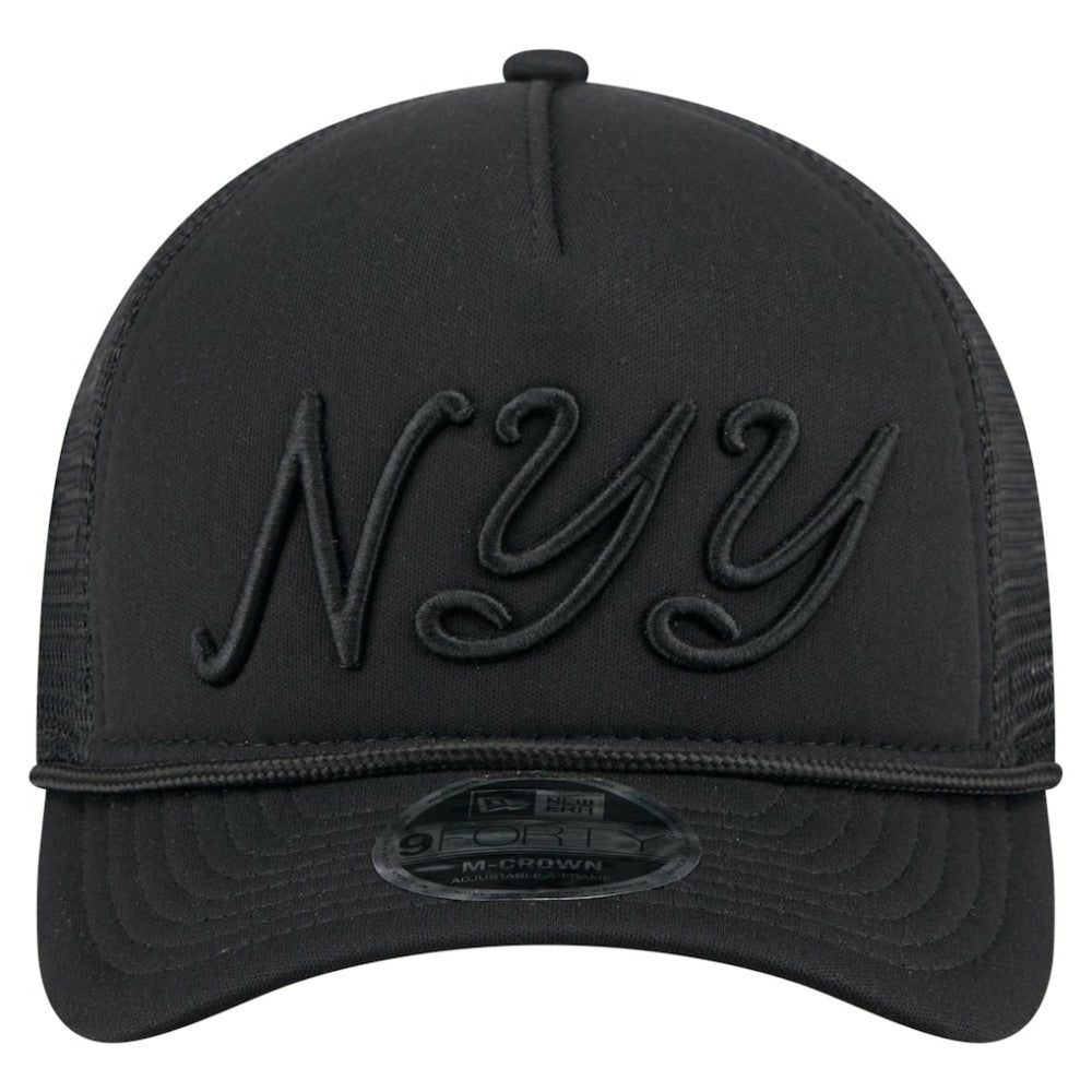 New York Yankees New Era City Initial 9FORTY A-Frame M-Crown Adjustable Trucker Hat - MLB