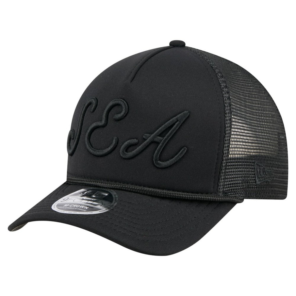 Seattle Mariners New Era City Initial 9FORTY A-Frame M-Crown Adjustable Trucker Hat - MLB