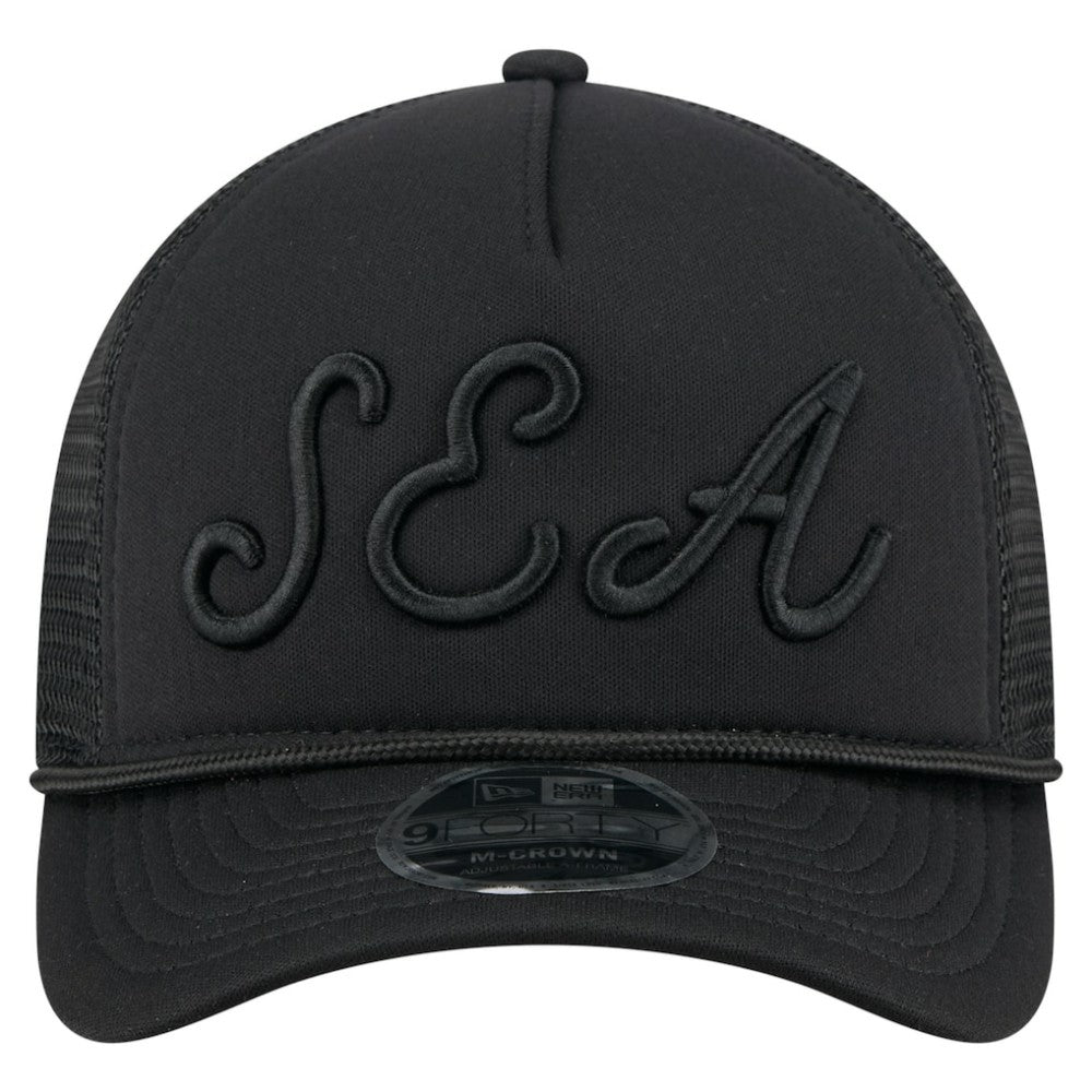 Seattle Mariners New Era City Initial 9FORTY A-Frame M-Crown Adjustable Trucker Hat - MLB