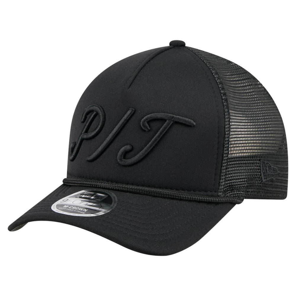 Pittsburgh Pirates New Era City Initial 9FORTY A-Frame M-Crown Adjustable Trucker Hat - MLB