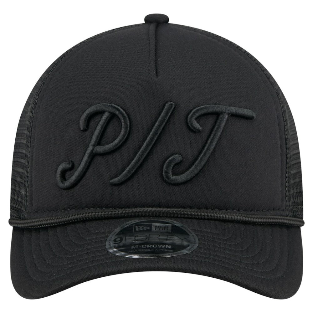 Pittsburgh Pirates New Era City Initial 9FORTY A-Frame M-Crown Adjustable Trucker Hat - MLB