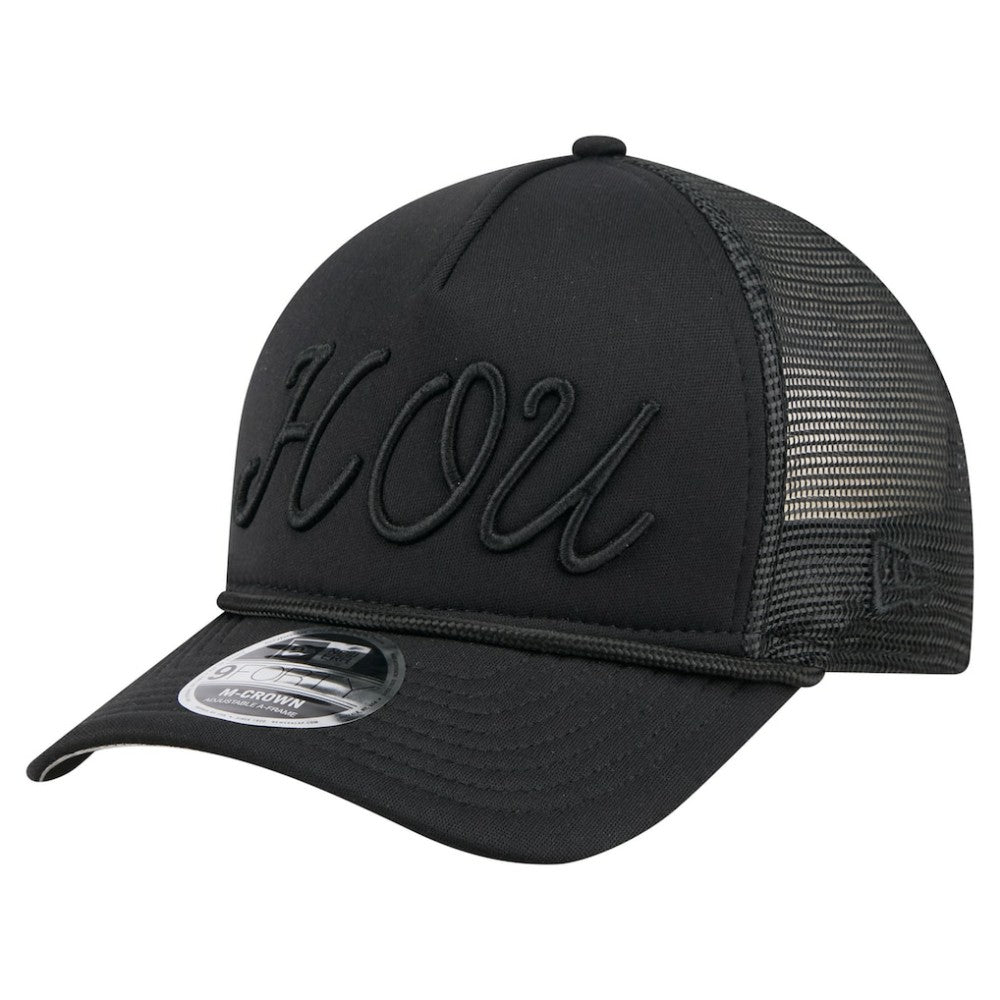 Houston Astros New Era City Initial 9FORTY A-Frame M-Crown Adjustable Trucker Hat - MLB