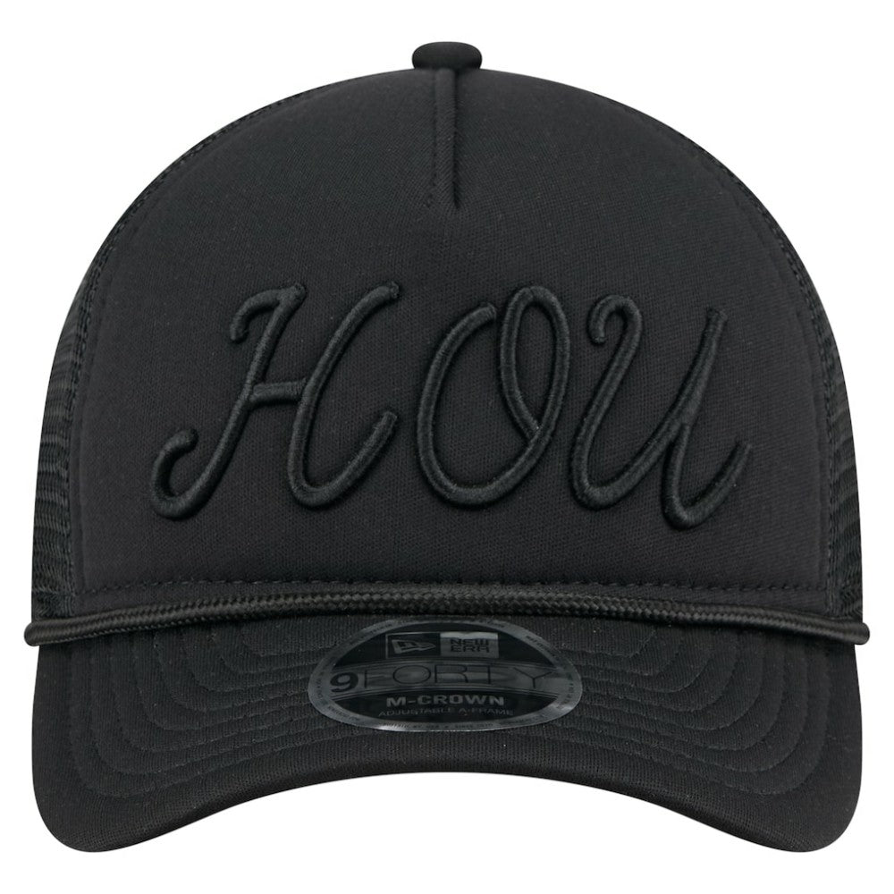 Houston Astros New Era City Initial 9FORTY A-Frame M-Crown Adjustable Trucker Hat - MLB
