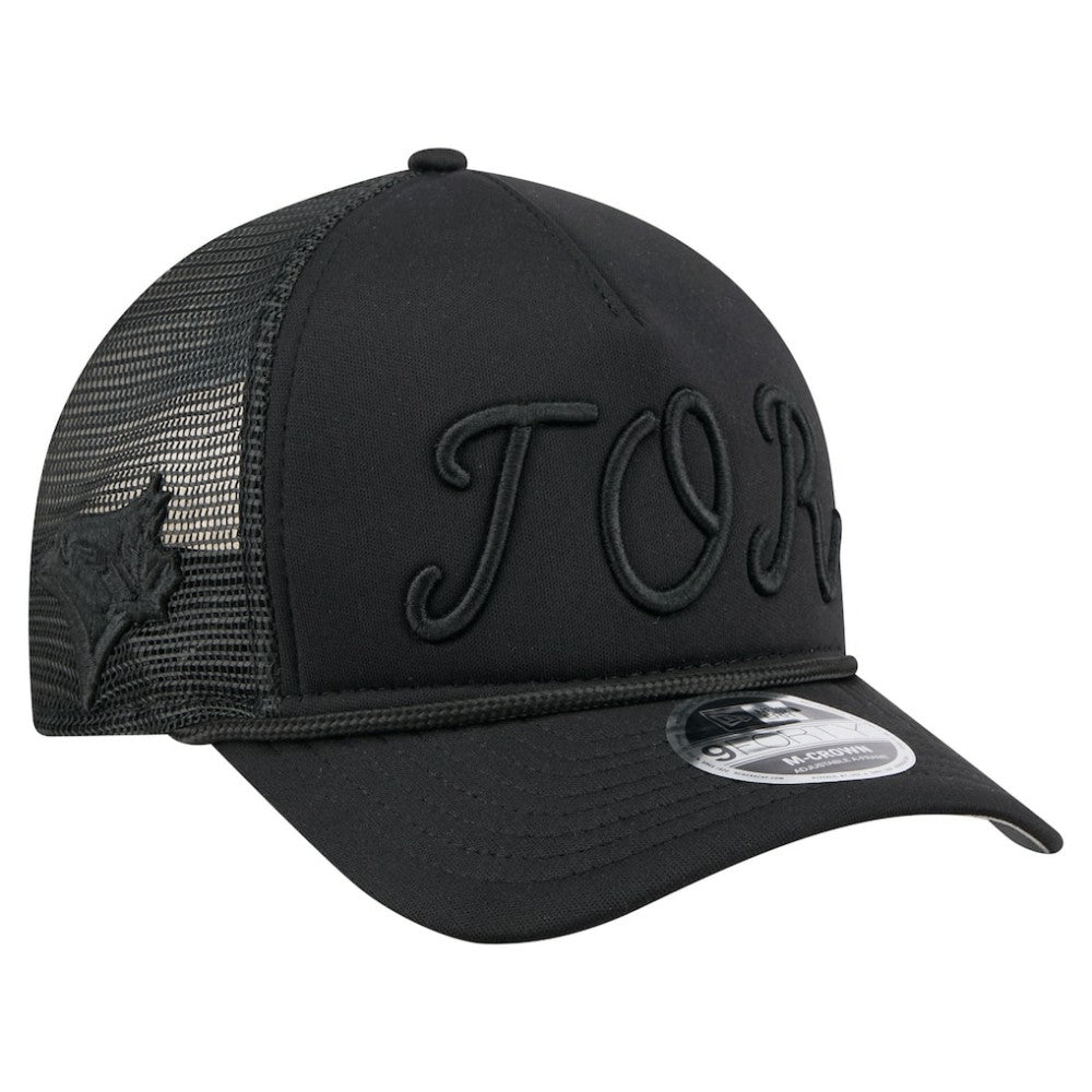 Toronto Blue Jays New Era City Initial 9FORTY A-Frame M-Crown Adjustable Trucker Hat - MLB