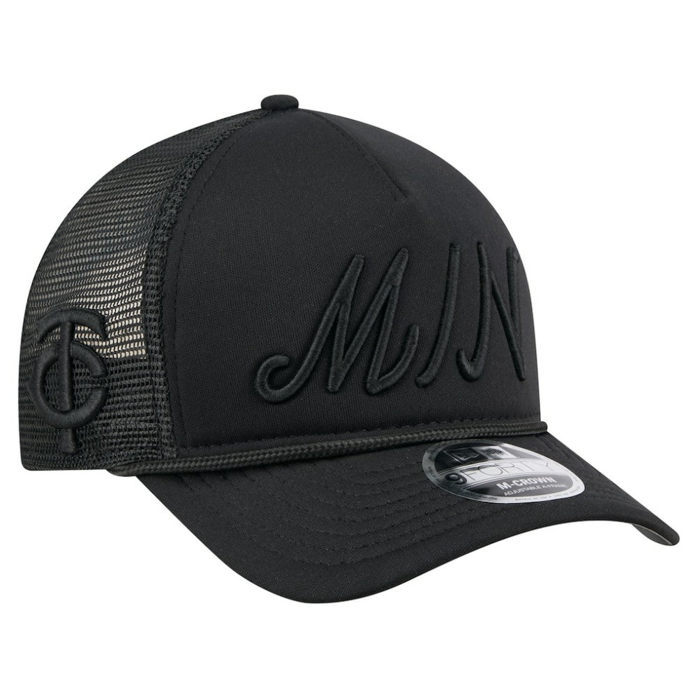 Minnesota Twins New Era City Initial 9FORTY A-Frame M-Crown Adjustable Trucker Hat - MLB