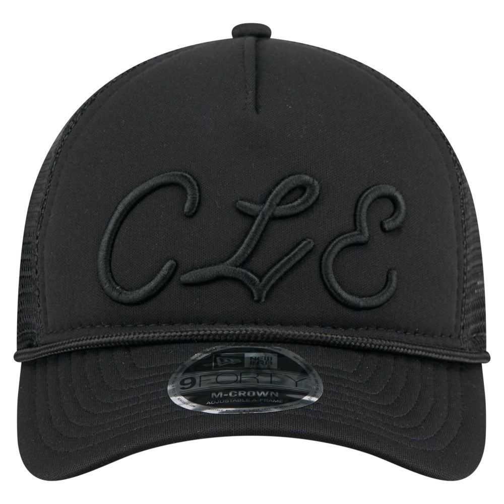 Cleveland Guardians New Era City Initial 9FORTY A-Frame M-Crown Adjustable Trucker Hat - MLB