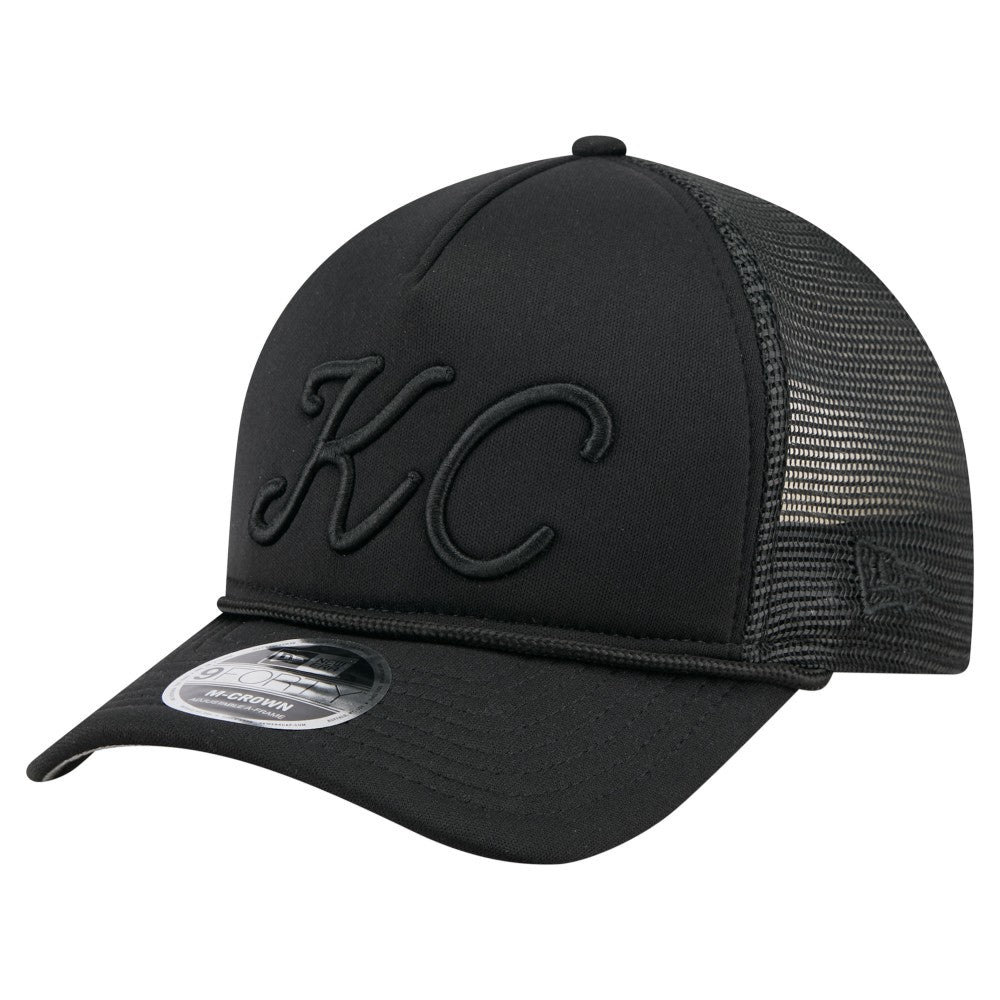 Kansas City Royals New Era City Initial 9FORTY A-Frame M-Crown Adjustable Trucker Hat - MLB