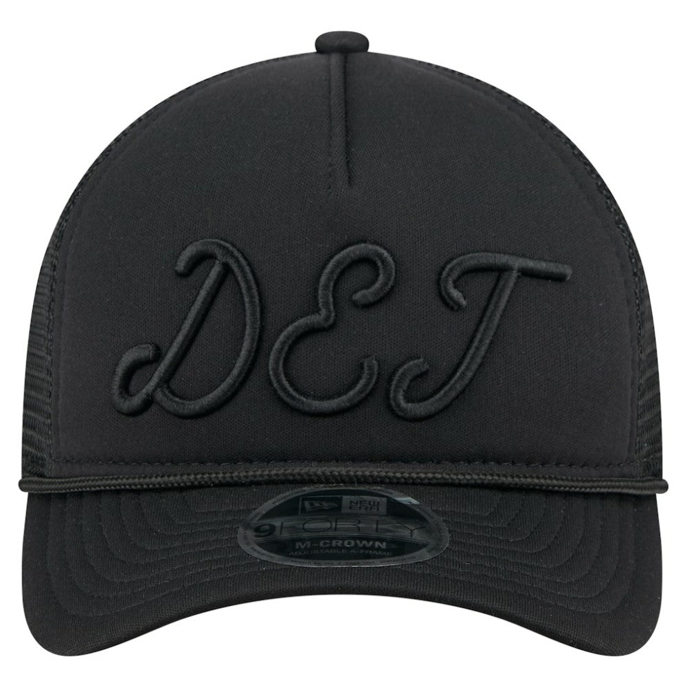 Detroit Tigers New Era City Initial 9FORTY A-Frame M-Crown Adjustable Trucker Hat - MLB
