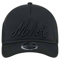 Miami Marlins New Era City Initial 9FORTY A-Frame M-Crown Adjustable Trucker Hat - MLB