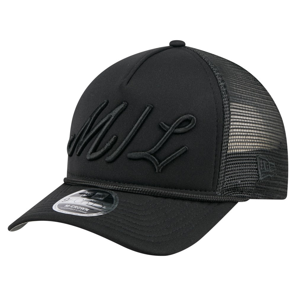 Milwaukee Brewers New Era City Initial 9FORTY A-Frame M-Crown Adjustable Trucker Hat - MLB