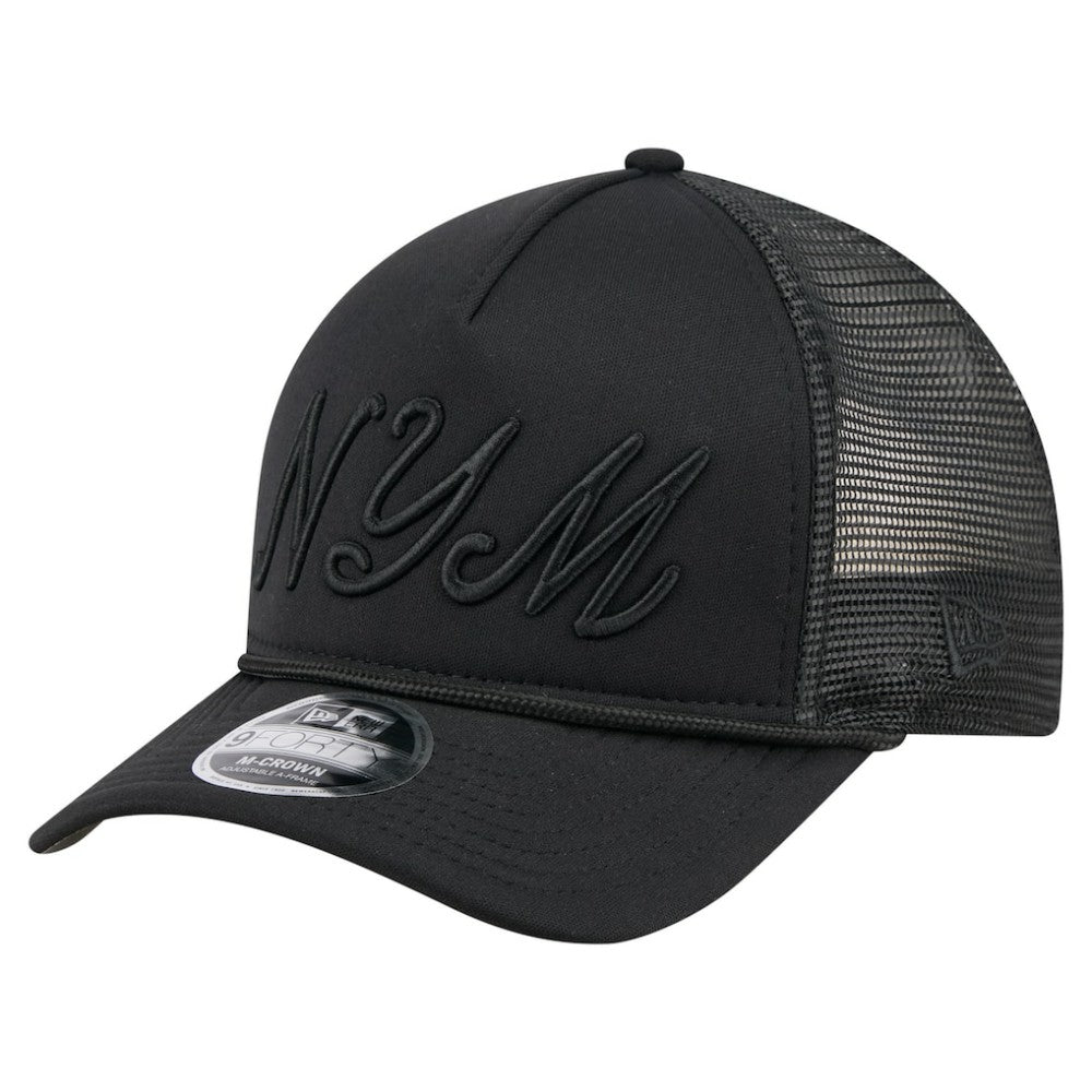 New York Mets New Era City Initial 9FORTY A-Frame M-Crown Adjustable Trucker Hat - MLB