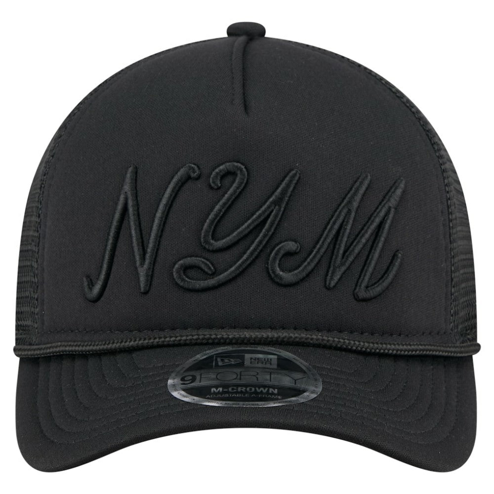 New York Mets New Era City Initial 9FORTY A-Frame M-Crown Adjustable Trucker Hat - MLB